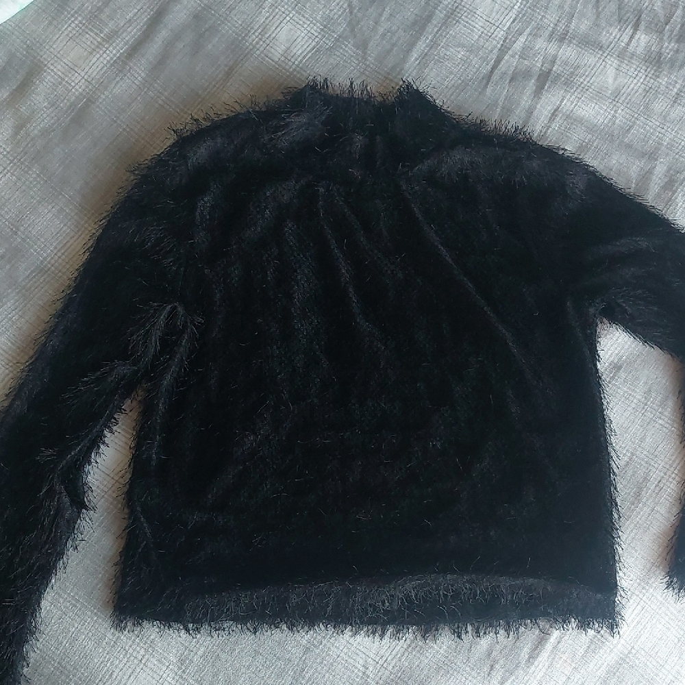 Zara Black Fuzzy Sweater